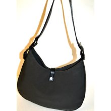 Preview Collection Gray / Black Leather/fabric Hobo Handbags