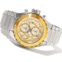 Pro Diver Chronograph Stainless Steel Case And Bracelet Gold And Silve