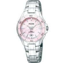 Pulsar Bracelet Ceramic Bezel Womens Watch Pxt899