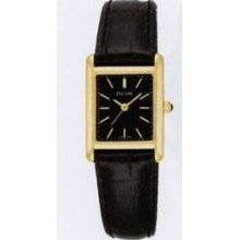 Pulsar Ladies` Dress Leather Strap Watch