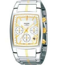 Pulsar Men`s Collection Chronograph Two Tone Watch
