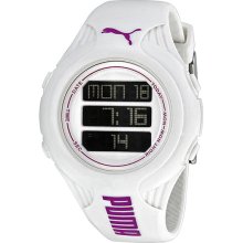 Puma Punch S Digital Dial White Silicone Unisex Watch PU910782001