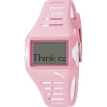 Puma Womens Active Collection Top Flow Digital Display Pink Polyurethane Watch