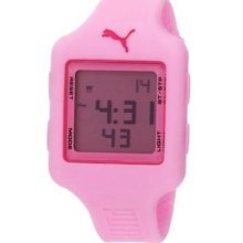 Puma Women's Pu910792016 Slide Small Digital Pink Watch