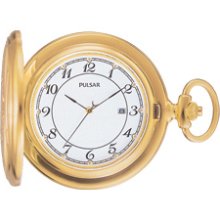 PXD198 -- Pulsar Gold-tone pocket watch