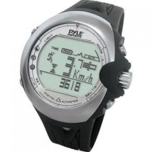 Pyle PSKI2 Skiing Digital Watch with Clock, Ski Mode, Altimeter, Barometer, Compass, Tide, Thermometer and Timer