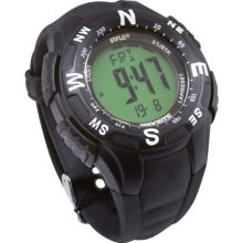 Pyle - Track Watch w/ Digital Compass, Chronograph, Pacer, Countdown