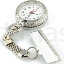 Quartz Movement Nurse Brooch Tunic Pocket Pendant Watch