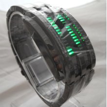 Rare Date Green Led Digital Sports Black Strap Watch