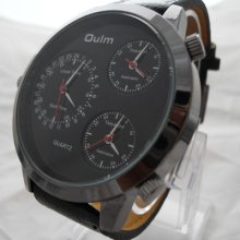 Rare Mens 3 Zone Cores Movement Quartz Military Watch