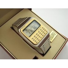 Rare Vintage 1978 Seiko C-153 Lcd Digital Calculator Watch