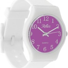 Reflex Ladies Watch, White Anti Allergic Strap, Pink Face