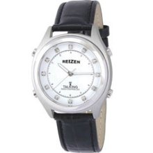 Reizen Atomic Talking Watch - White Face With Diamond