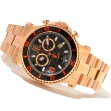 Renato Men's T-Rex Diver Limited Edition Swiss Quartz Chronograph Carbon Fiber Dial Bracelet Watch B