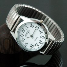 Retro Women Lady Wrist Watch Retractable Stainless Band Analog Jp Quartz Movt.