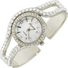 Rhinestones Geneva Ladies Or Girls Bangle Watch An35as