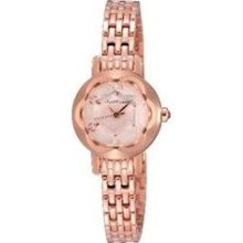 Ring Ladies Watch with Rose Gold Metal Band ...