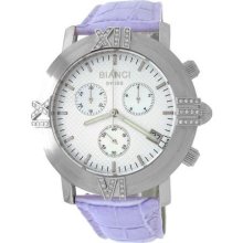 Roberto Bianci 1849H Wht Prplebnd Men'S 1849H Wht Prplebnd Diamond Accented Chronograph Date Watch