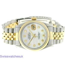Rolex Date Oyster Steel & Gold Mens Watch Automatic