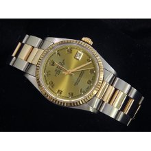 Rolex datejust watch oyster bracelet Arabic dial mens