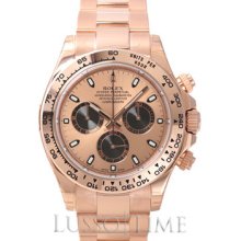 Rolex Daytona 40 MM Oyster 18K Rose Gold Rose Dial Men's Timepiece - 116505