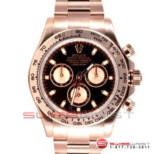 Rolex Daytona Rose Gold Black Dial 116505 40MM Display Model
