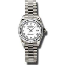 Rolex Lady White Gold President 179179 wrp