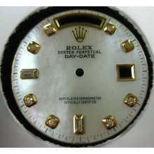 Rolex President Day Date White Mop Diamond Dial Bagget Quickset 8+2 18038-18238