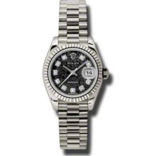 Rolex President White Gold 179179 BKJDP WOMEN'S WATCH