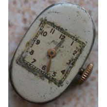 Rolex Prima Lady Wristwatch Movement & Dial 23 X 13,5 Mm. Aside Balance Broken