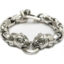 Room 101 By Matt Booth Fu Head Skull Bracelet Sterling Silver 925 Limited