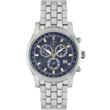 Rotary Les Originales Gents White Case Watch W/ Blue Dial