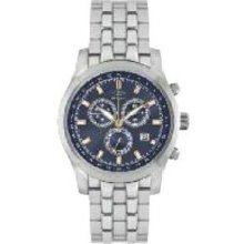Rotary Les Originales Gents White Case Watch W/ Blue Dial