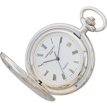 Round Hunter Case Pocket Watch w White dial