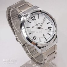 Royal Unisex Men White Dial Stainless Steel Quartz Watches N0432 Stl