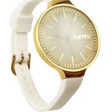 RumbaTime Women's Orchard35 Analog Watch - Gold/White - One Size