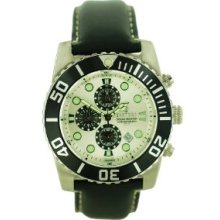 Sartego Mens SPC51-L Ocean Master Leather Band Chronograph