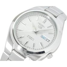 Seiko 5 Mens Automatic Watch White Dial Snk601k - Box & Warranty - Uk