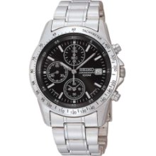 Seiko Chronograph Men's Watch 100m Black Snd367p Japan