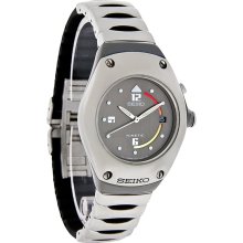 Seiko Kinetic Ladies Arctura 33mm Stainless Steel & Black Ion Sport Watch SWP259