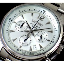 Seiko Men Chronograph 100m Steel Watch Ssb065p1