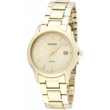 Seiko Men's SGEF58 Gold Stainless-Steel Quartz Watch with Gold Dial