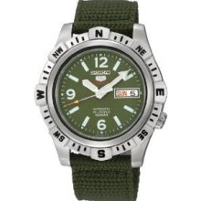 Seiko Men's Srp145 Nylon Analog Green Watch