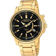 Seiko SKA390 Kinetic Gold-Tone Stainless Steel Men's Watch