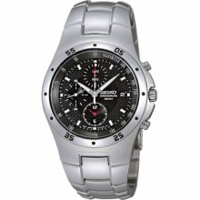 Seiko Stainless Steel 100m Chronograph Men's Quartz Watch Snd417p1