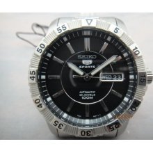 Seiko5 Sports S/s Auto 100m Diver's D/d 23j Mens Watch Snzj33j1 Japan