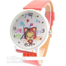 Shipping,wholesale,sale,new Fashion Fox Dial Women Lady Men Boy Girl