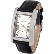 Silver CURREN 8122 Unisex Analog Quartz Watch