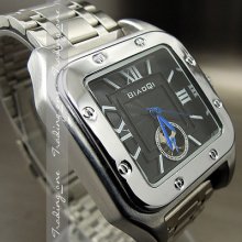 Silver Luxury Elegant Fashion Mechanical Automatic Steel Men Wrist Watch Ah196
