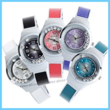 Sinobi Ladies Girls Elegant Crystal Bracelet Bangle Wrist Quartz Analog Watch